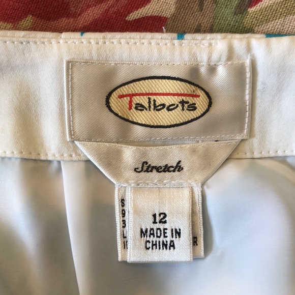 Vtg TALBOTS Size 12 Geometric Groovy Design Shapes Line Cotton Stretchy $108 NEW - Picture 10 of 14